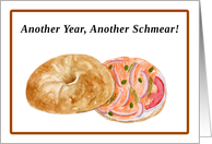 Birthday Bagel with Lox and Cream Cheese card