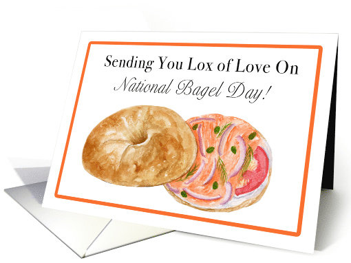 National Bagel Day with Lox and Cream Cheese card (1916836)
