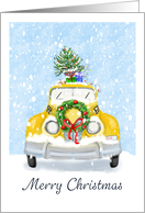 Merry Christmas New York Yellow Taxi card