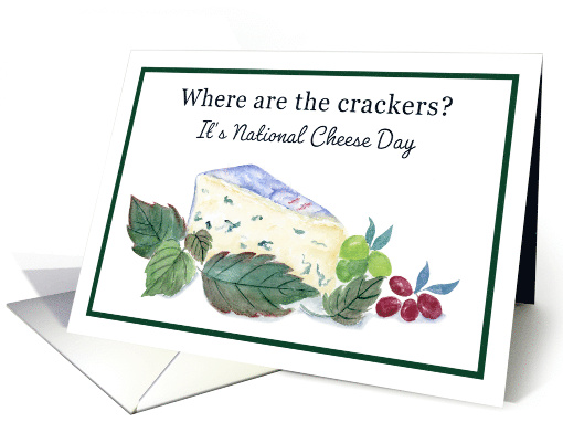 Happy National Cheese Day Blue Cheese June 4 card (1917358)