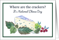 Happy National Cheese Day Blue Cheese June 4 card