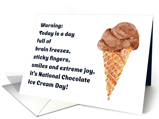 Happy National Chocolate Ice Cream Day June 7 card (1917362)