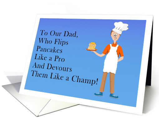 Happy Father's Day Dad Chef with Pancakes card (1918672)