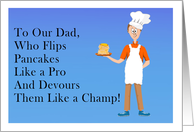Happy Father’s Day Dad Chef with Pancakes card