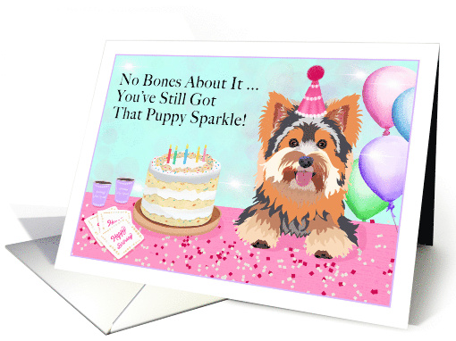 Happy Birthday Australian Terrier With Cake card (1919292)