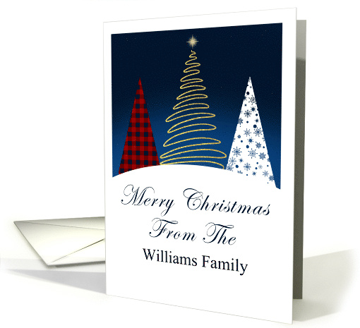 Custom Merry Christmas Modern Christmas Trees card (1919330)