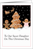 Daughter Merry Christmas Gingerbread Cookies card