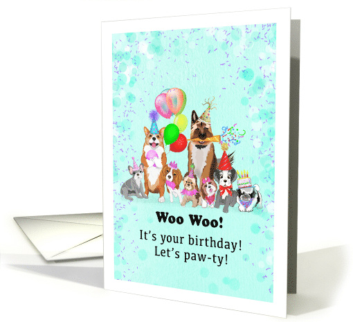 Happy Birthday Dogs Party card (1919370)