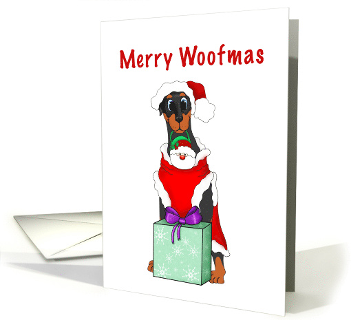 Merry Woofmas with Doberman Pinscher card (1920344)