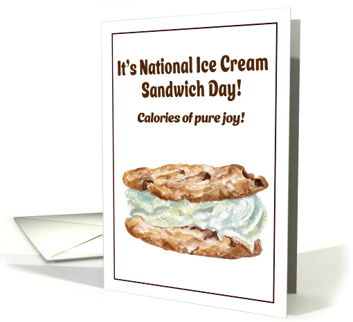 National Ice Cream Sandwich Day August 2 card (1922090)