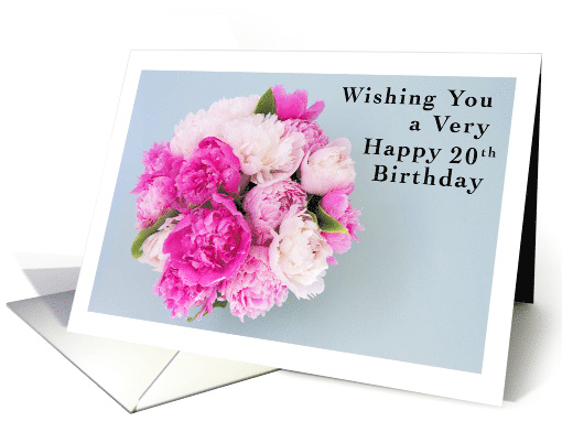 Happy 20th Birthday Bouquet of Peonies card (1923550)