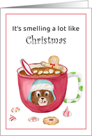 Hot Chocolate Teddy Bear Mug With Candy card
