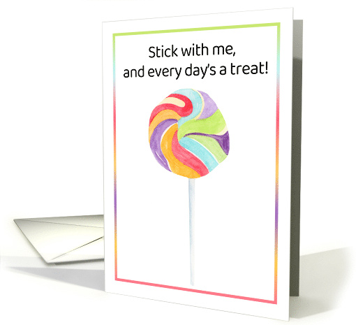 Happy National Lollipop Day Swirling Lollipop July 20th card (1925072)
