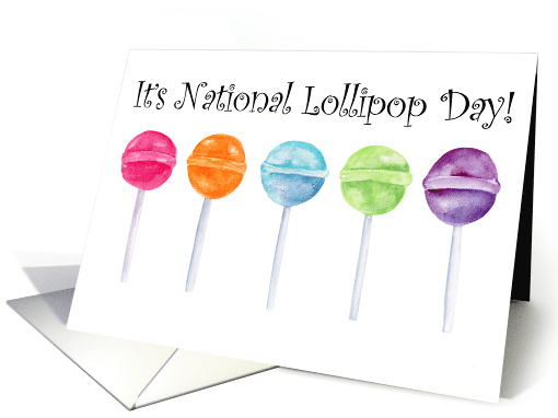 National Lollipop Day Classic Fruity Lollipops July 20th card