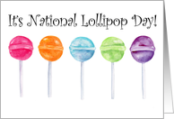 National Lollipop Day Classic Fruity Lollipops July 20th card