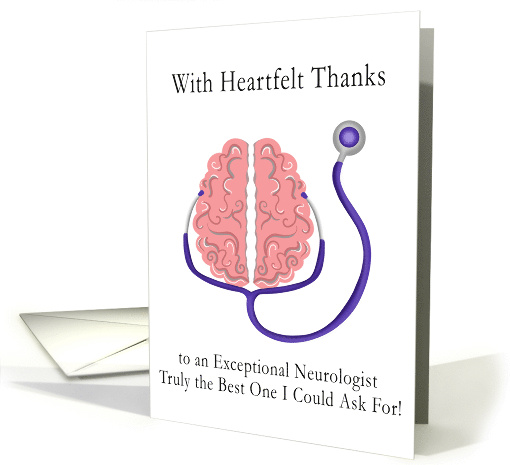 Neurologist Thank You Brain With Stethoscope card (1926034)