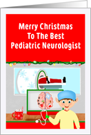 Pediatric Neurologist Merry Christmas Santa in MRI card