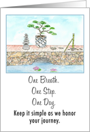 Sobriety One Year Anniversary Zen Bonsai Tree card
