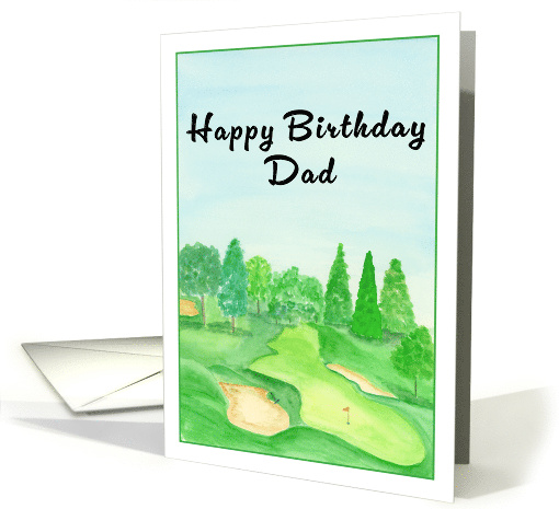 Dad Happy Birthday Golf Course card (1930510)