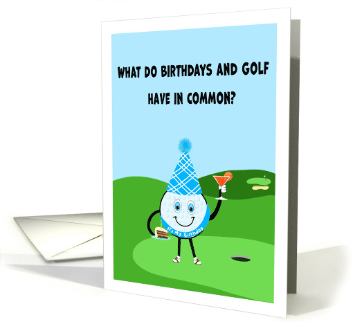 Funny Toasting Golf Ball Birthday Joke card (1934784)