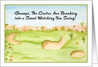 Gramps Birthday Desert Golf Course card
