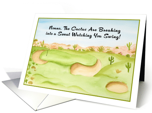 Nonno Birthday Desert Golf Course card (1935318)