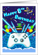 Epic Gamer Happy 8th Birthday Critical Hit card