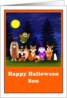 Son Happy Halloween Forest Animals card