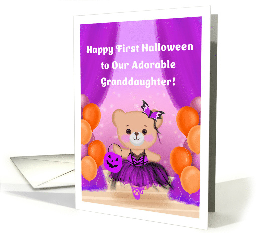 Happy First Halloween Ballerina Granddaughter card (1945036)