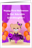Happy First Halloween Ballerina Granddaughter card