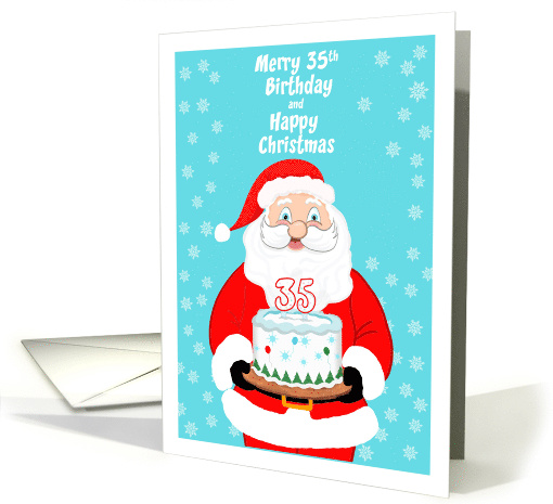 Happy Merry 35th Birthday Christmas Santa card (1948302)