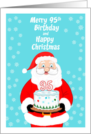 Happy Merry 95th Birthday Christmas Santa card