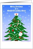 Cardiac Nurse Merry Christmas Tree card