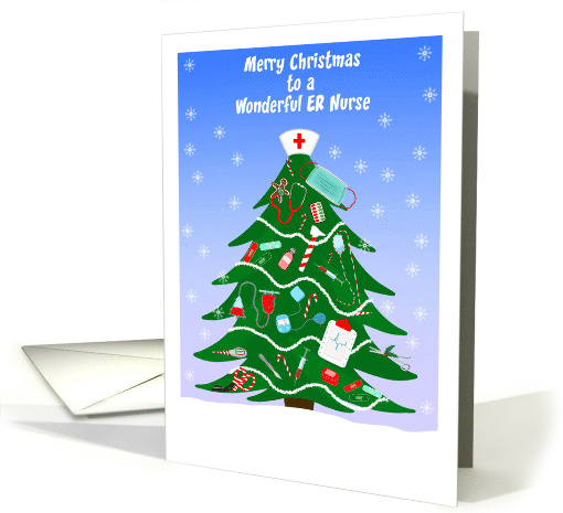 ER Nurse Merry Christmas Tree card (1949868)
