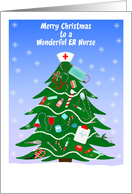 ER Nurse Merry Christmas Tree card