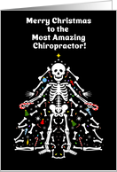 Chiropractor Merry Christmas Skeleton Tree