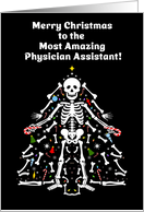 Physician Assistant Merry Christmas Skeleton Tree