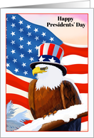 Happy Presidents' Day Patriotic Bald Eagle