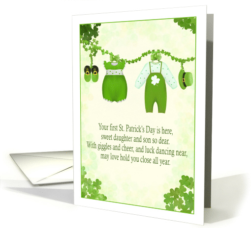 Daughter and Son Twins First St Patricks Day card (1967968)