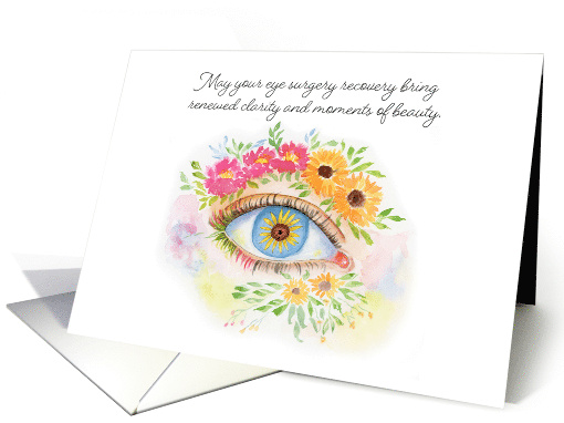 Floral Get Well Eye Surgery with Peonies and Sunflowers card (1968426)