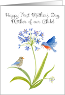 Happy First Mothers Day Mother of our Child African Lily Bluebirds