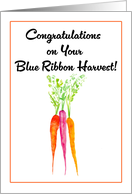 Congratulations on Your Blue Ribbon Harvest Carrots