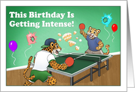 Funny Ping Pong Birthday Intense Jaguar Party