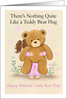Little Girl Hugging a Teddy Bear National Teddy Bear Day September 9