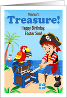 Foster Son Happy Birthday Pirate Boy Treasure card