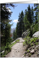 Hiking above Bear Lake in the Rocky Mountain National Park; blank card