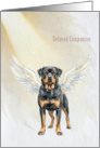 Beloved Companion Rottweiler Sympathy card