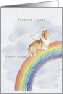 Sheltie Rainbow Bridge Pet Sympathy card