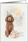 Birthday Card for Mom from Irish Water Spaniel Dog card
