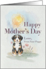 Mothers Day From Your Appenzeller Sennenhund Puppy and Flowers card
